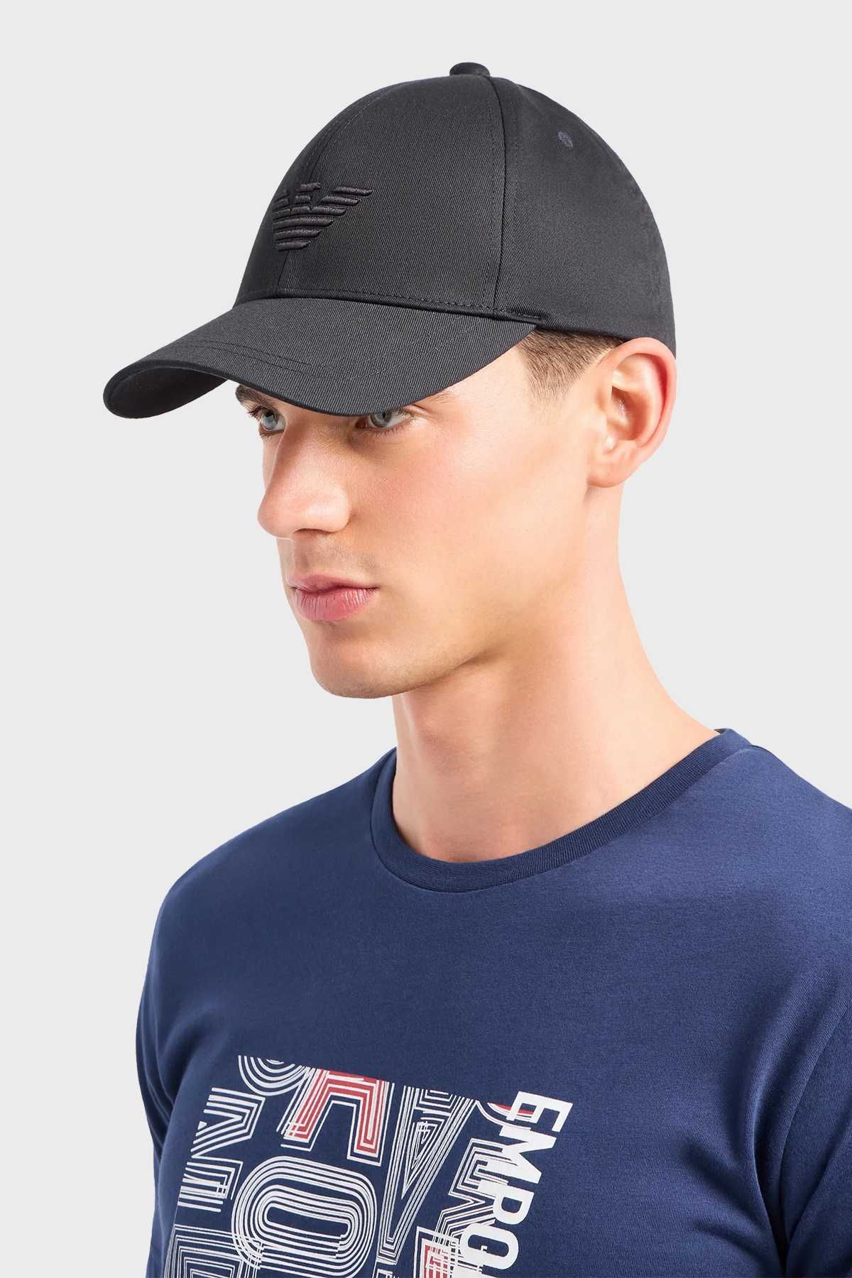 EMPORIO ARMANI damska czapka z daszkiem sygnowana