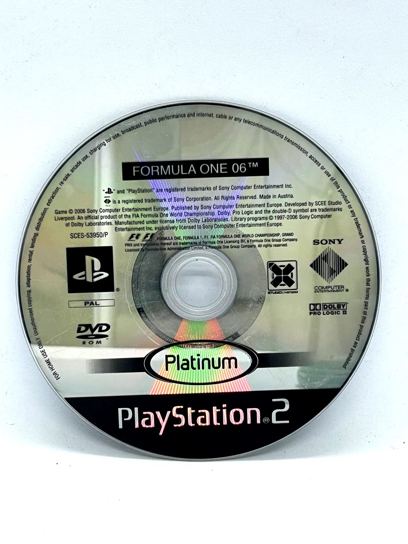 Formula One 06 PS2 (sama gra) Po Angielsku