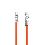 Kabel Dudao L24cc kątowy Usb-c - Usb-c 120w 1m regulowany - pomarańczo
