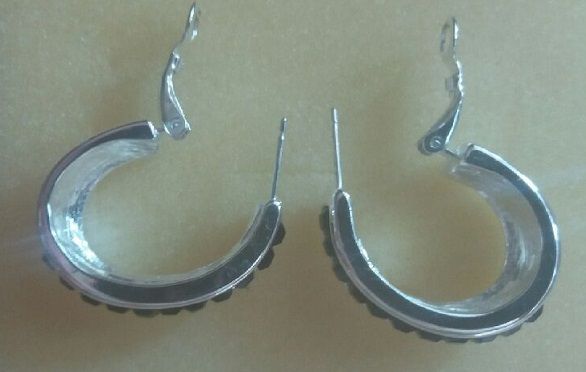 Kolczyki colibra posrebrzane z czarnymi cyrkoniami