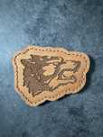 Skórzana naszywka, patch Wolf 40 Forty