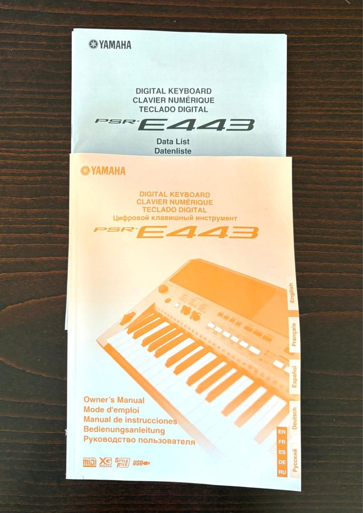 Keyboard Yamaha PSR-E443 cały zestaw
