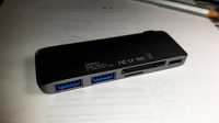 Перехідник EnergEA HUB USB-C to 5-in-1, колір "Сірий металік"