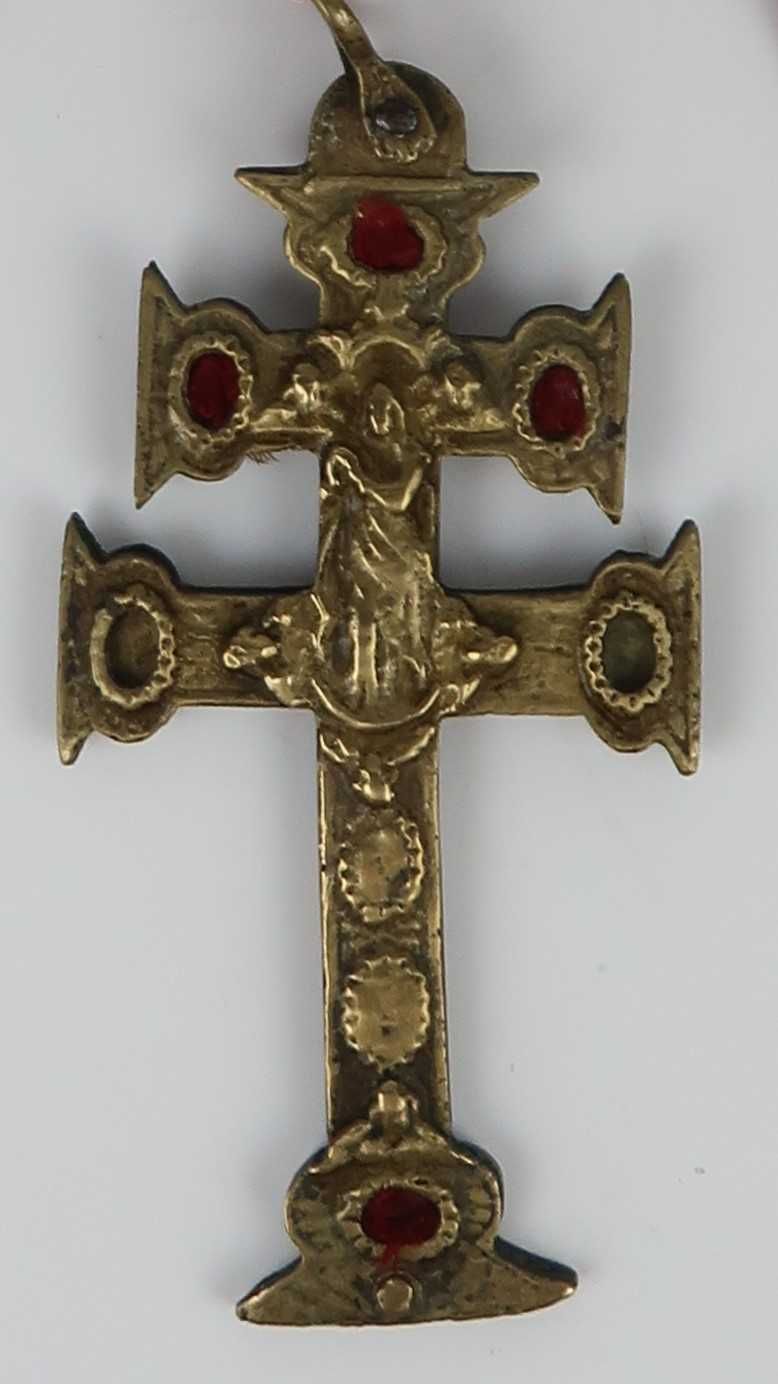 Cruz de Caravaca em bronze Séc. XIX