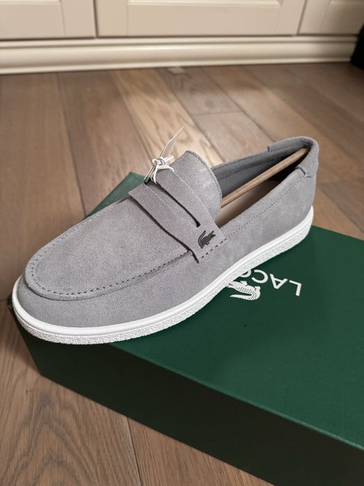 Лофери Lacoste сірі/бежеві 42-43(27.6см - 28см)
