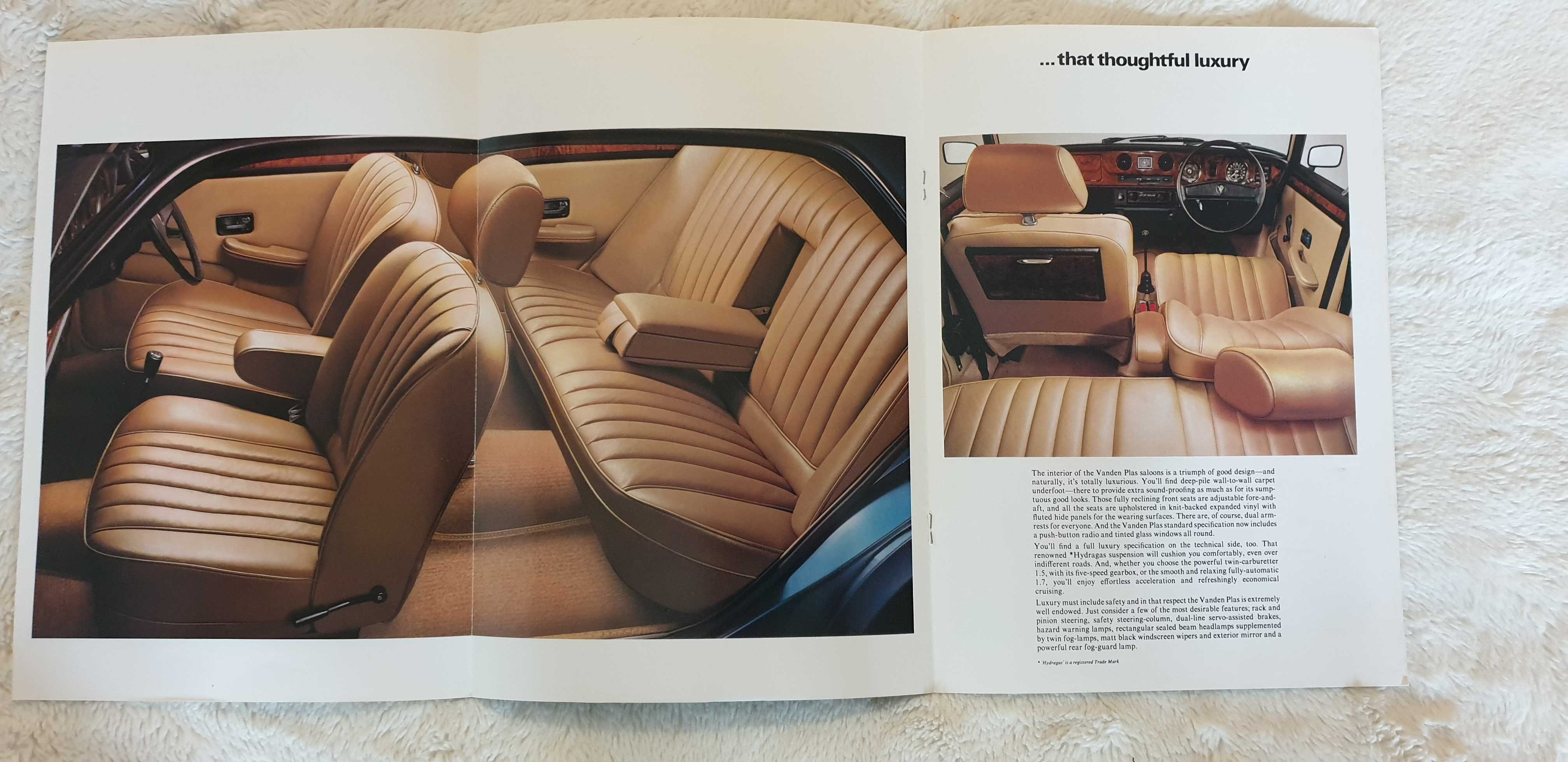 1979 Prospekt Vanden Plas na innej Rolls Royce, BMW 750, 850, Porsche.