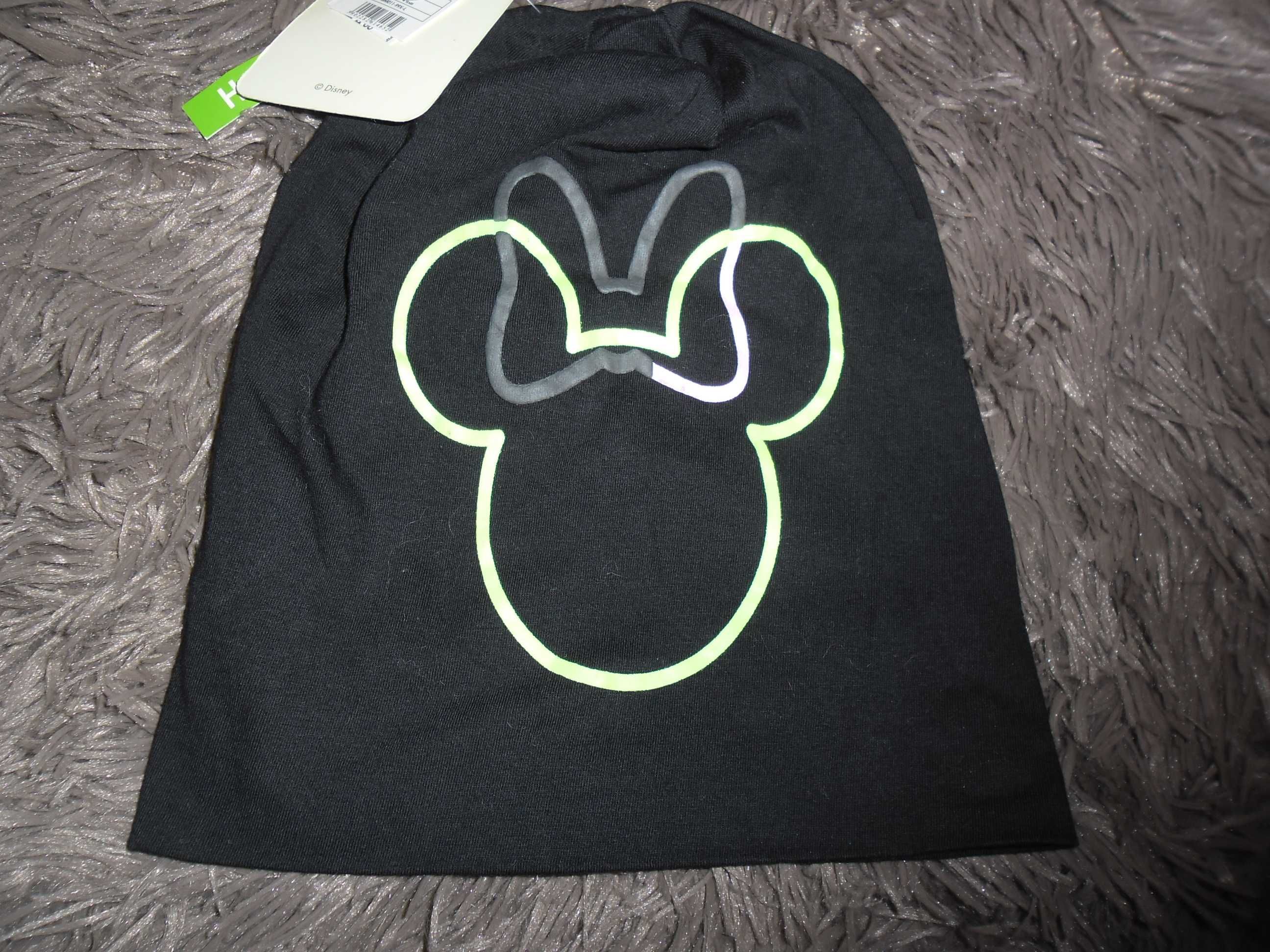 Reserved czapka czarna dzersejowa myszka minnie