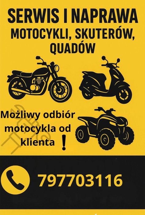 Serwis/Naprawa skuterów/motoyckli/quadów