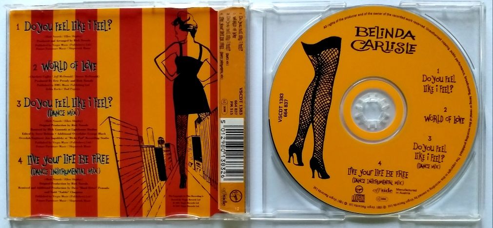 CDs Belinda Carlisle Do You Feel Like A Feel 1991r