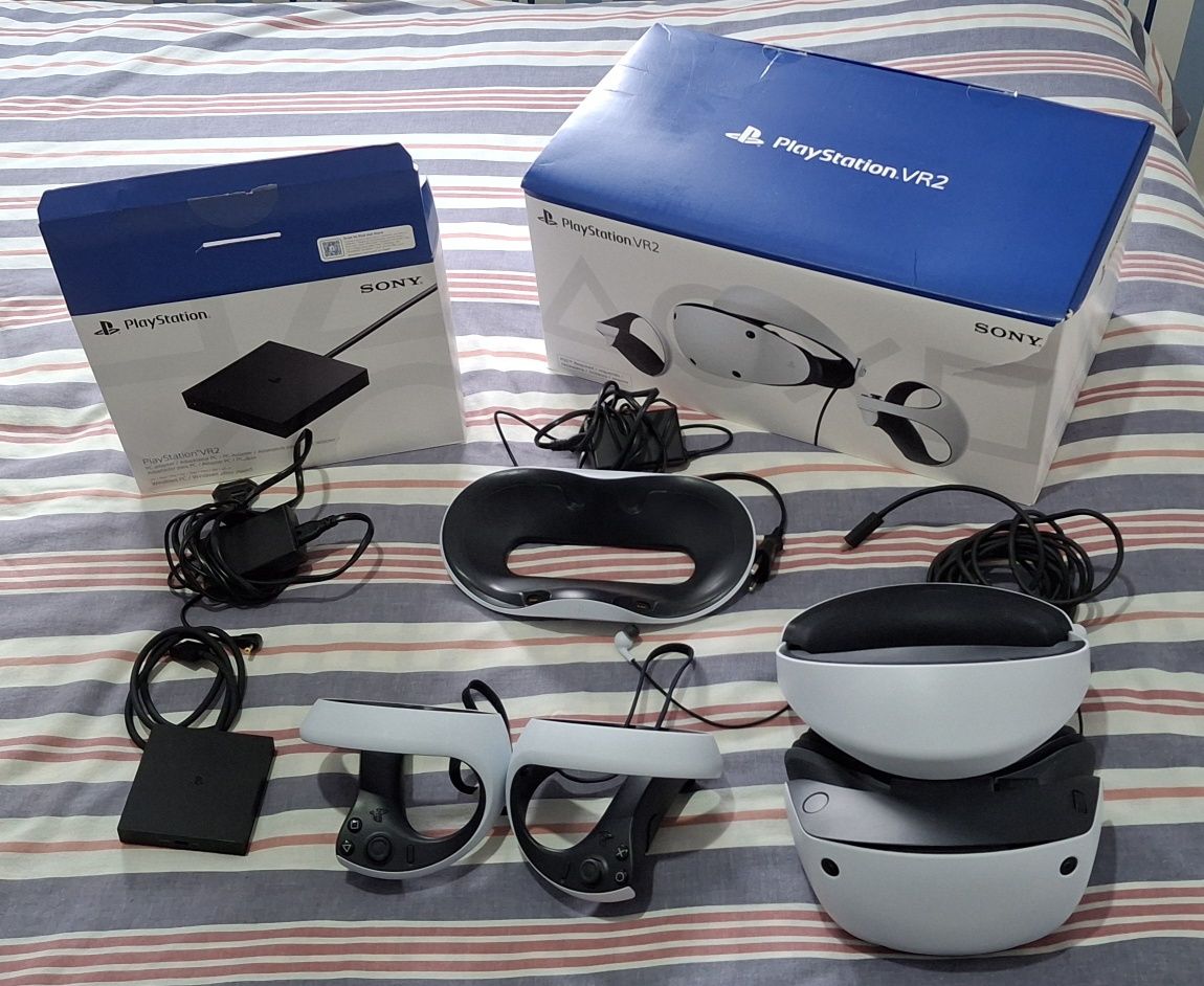 Óculos PSVr2 com Adaptador Pc e PLataforma de Carregamento de Comandos