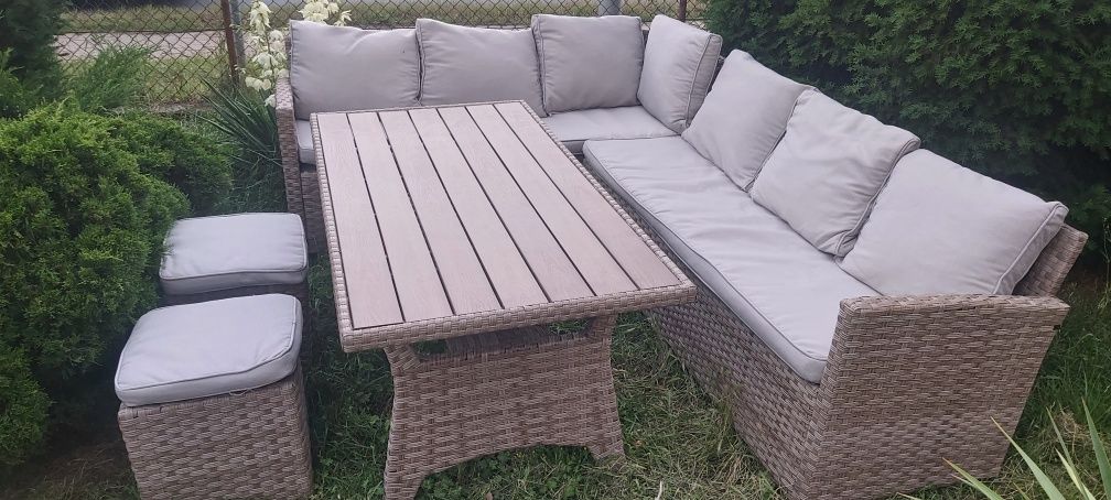 Zestaw ogrodowy ratanowy balkon altanka ogród taras