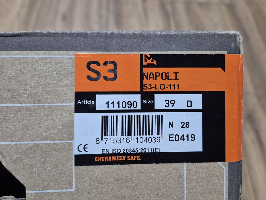 Emma Safety Napoli buty robocze skórzane eleganckie 39 brąz