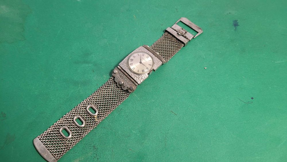 Stary zegarek DAMSKIM -TRACHT- COROCRAFT- posrebrzanny
