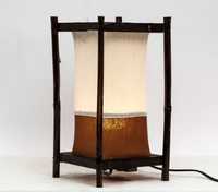 relaksacyjna nocna lampa z bambusa