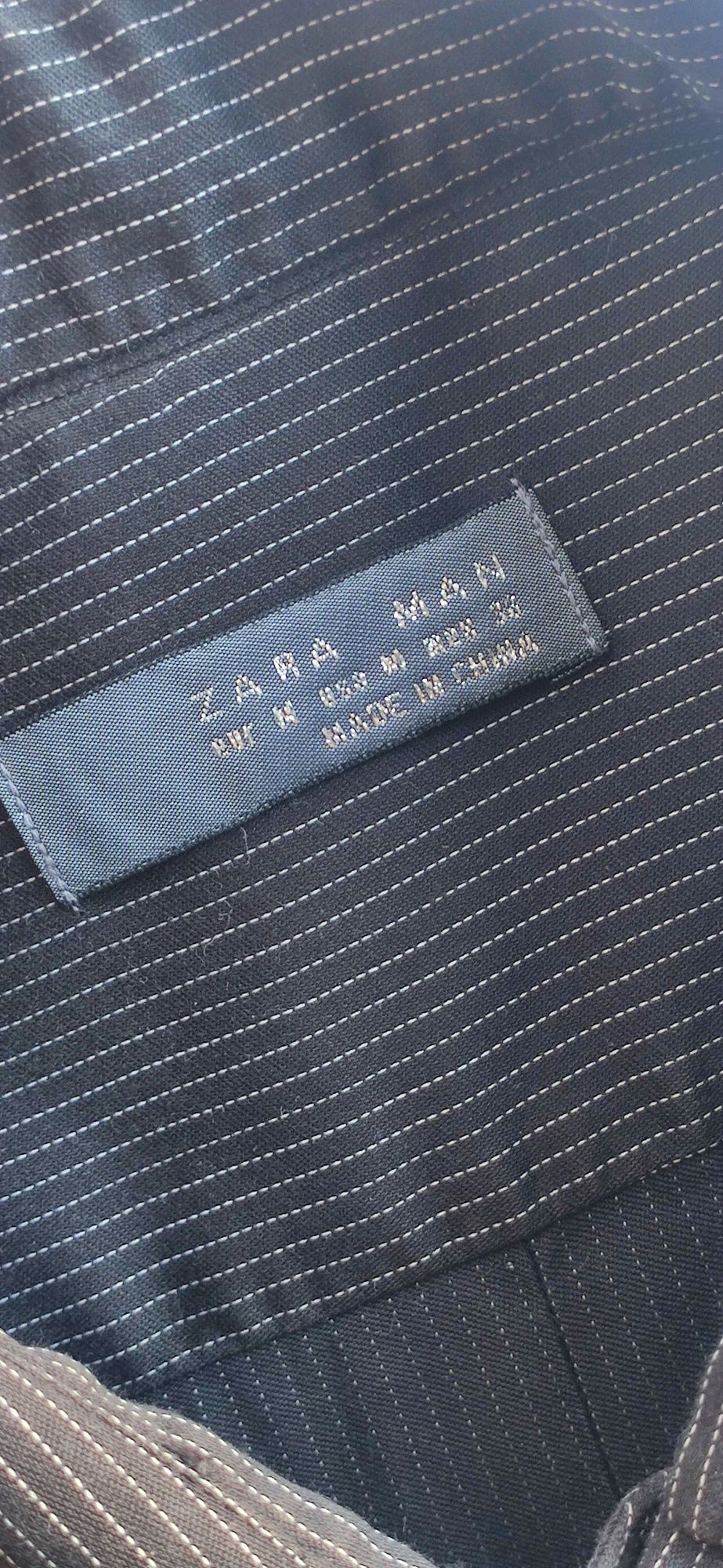 Camisa Zara Riscas Slim Fit L