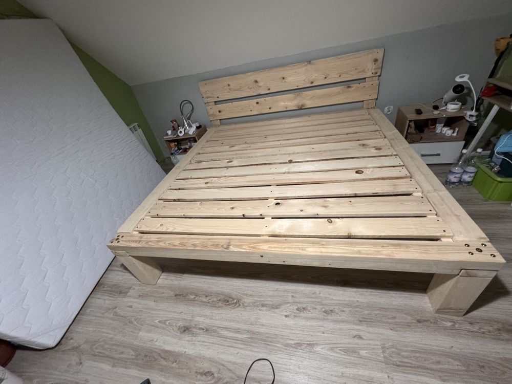 Nowe lóżko z belek 180x200