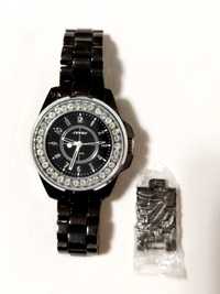 Стильные женские часы Sinobi с керамическим браслетом.