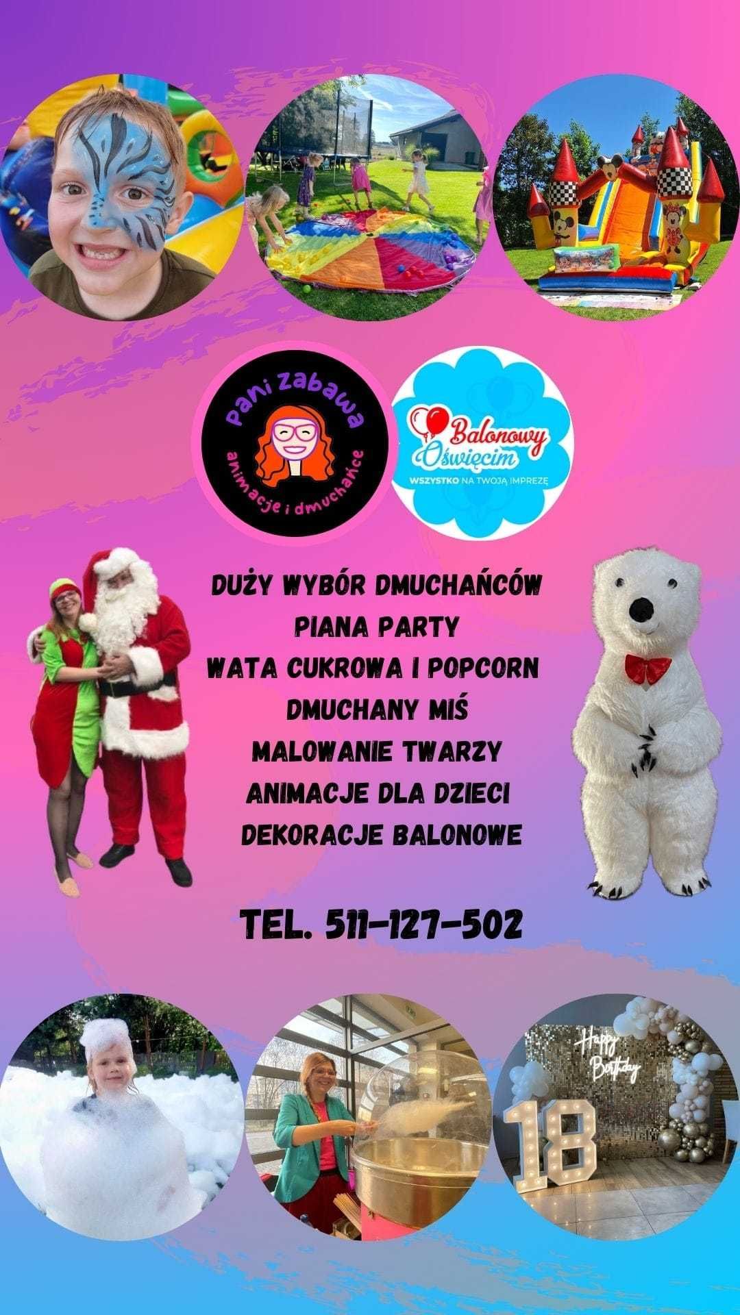 WYNAJEM dmuchańców , dmuchańca, zjeżdżalnia, Urodziny dmuchaniec