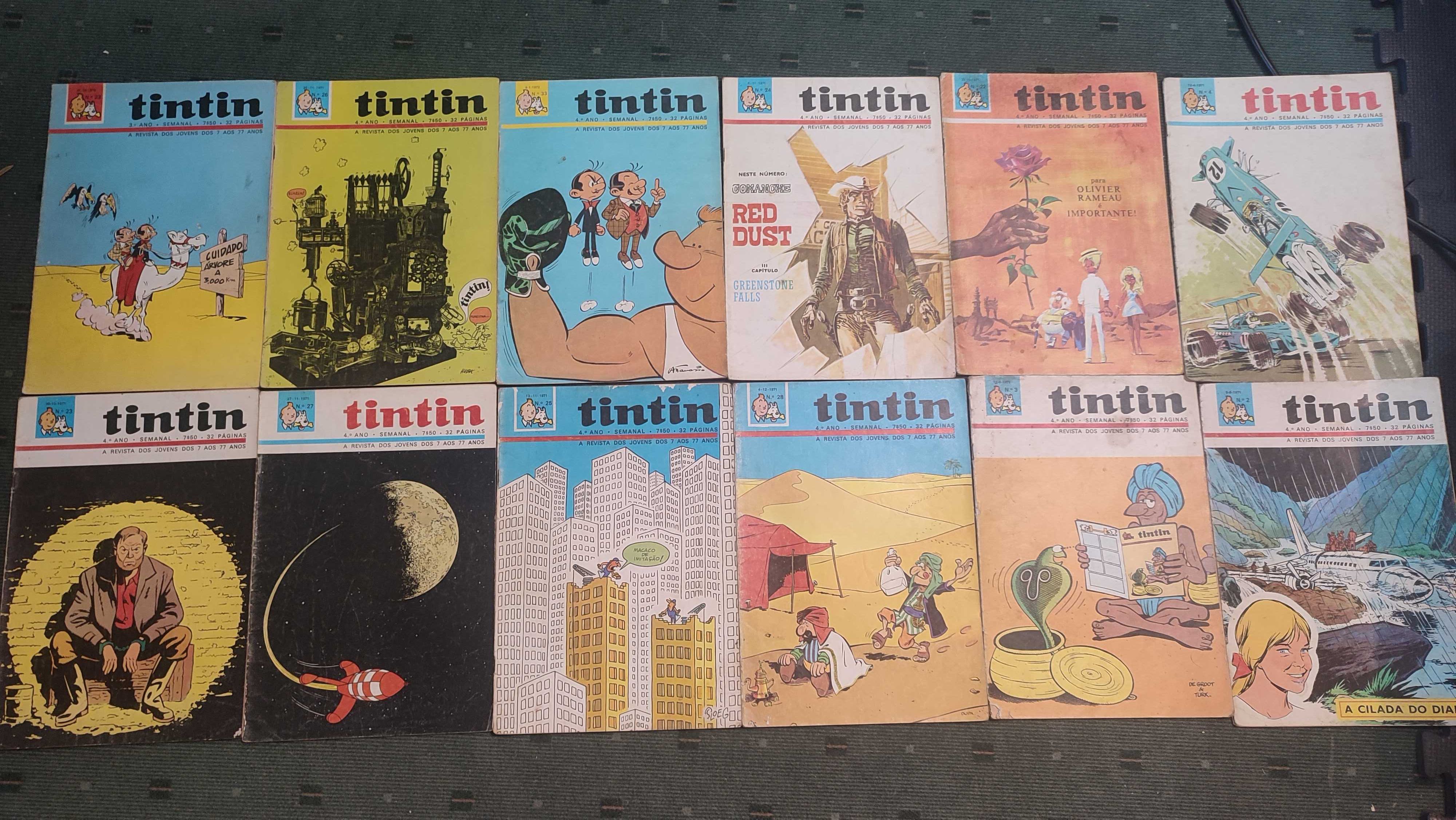 Lote 43 Revistas BD Tintin - Vários anos