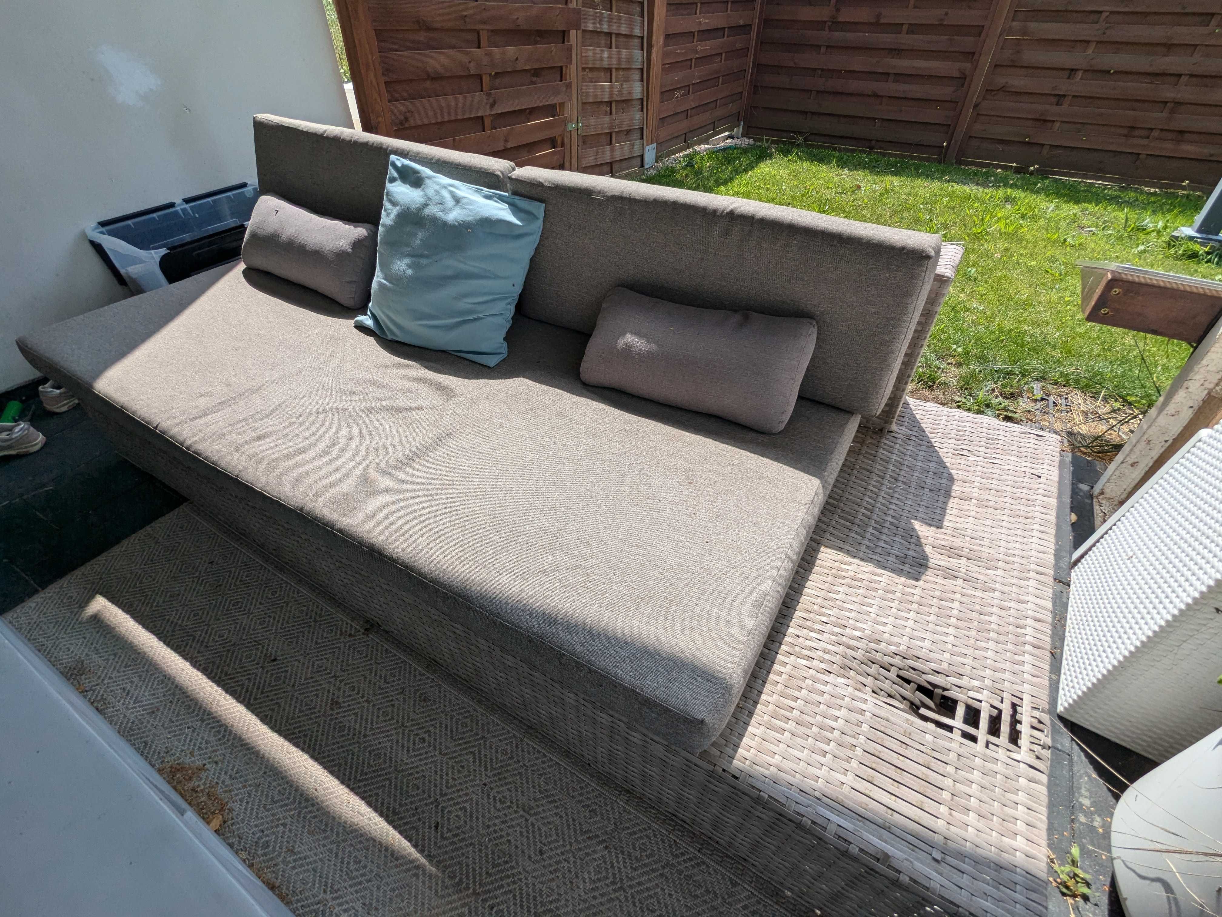 Sofa ogrodowa (2 sztuki ) ratanowe
