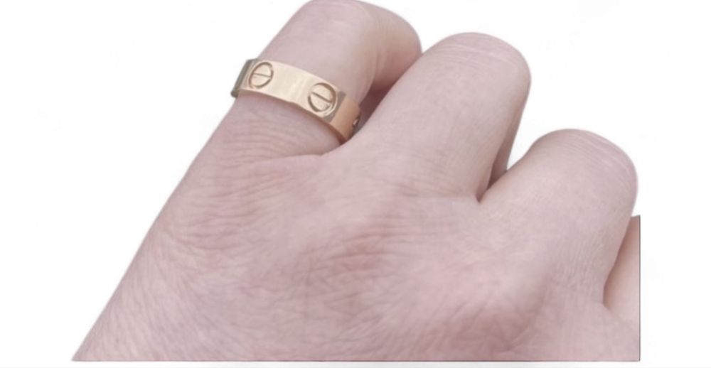 Золота обручка,каблучка в стилі Cartier Love,8 грам,750 про,17.2 р