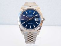 Rolex Datejust 41 Blue Dial Domed Bezel Jubilee Bracelet (2021)