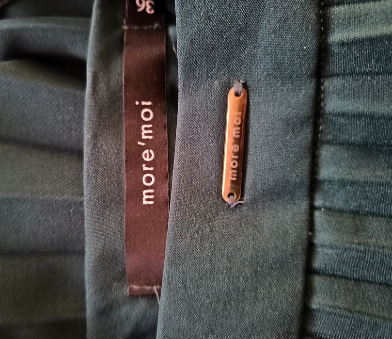 Spódnica plisowana More'moi 36 zielona