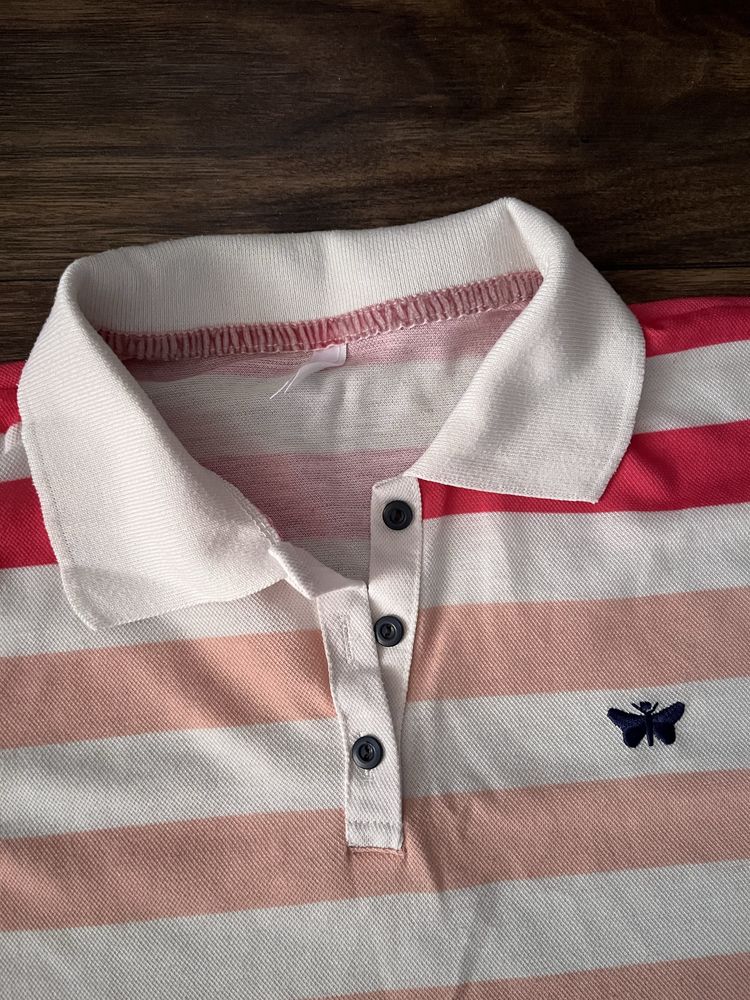 Polo w paski T-shirt