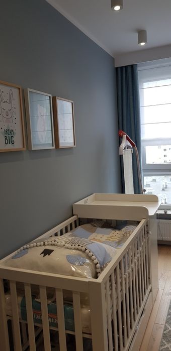 TROLL Loft Łóżeczko dziecięce 120x60 + szuflada+ przewijak + bok