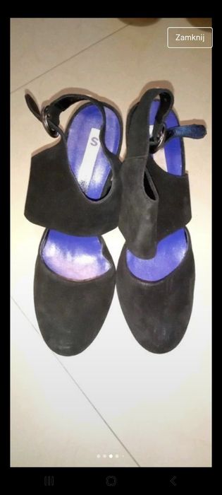 Sandały skòrzane z zakrytymi palcami/39