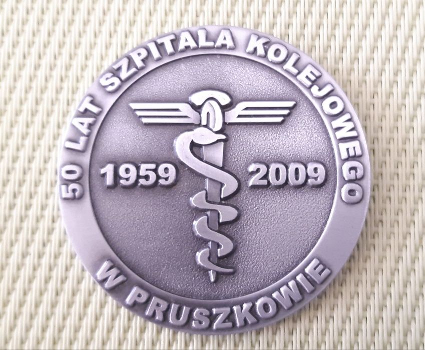 Medal pamiątkowy - 50 LAT SZPITALA KOLEJOWEGO W PRUSZKOWIE 1959/2009