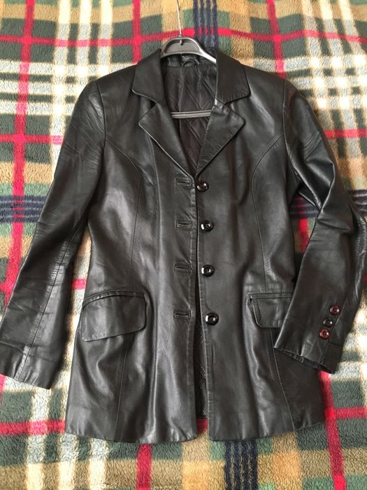 Женский кожаный пиджак 46-48 лайка