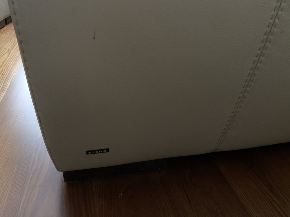 Komplet skóra Kler 2 x sofa i pufa duza