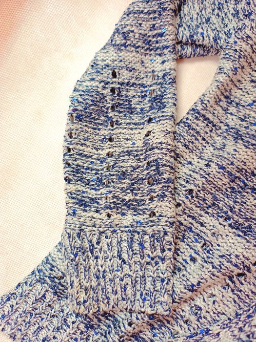 Sweter bez zapięcia kardigan XL 2XL błyszczący cekiny ażurowy święta