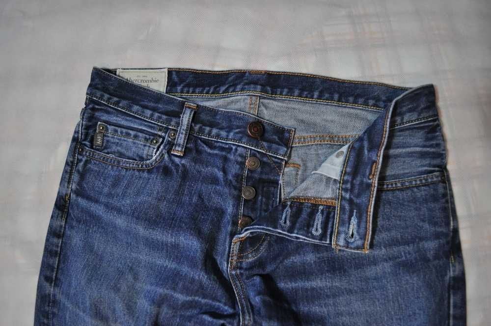 ABERCROMBIE&FITCH 90cm 33/32 męskie spodnie jeansowe straight s4