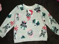 Nowa bluza świąteczna święta dla dziewczynki w r98/104 mikołaj prezent