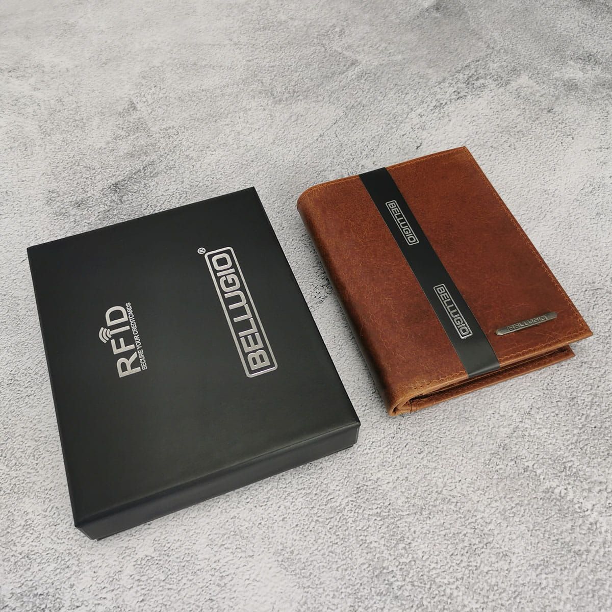 portfel skórzany rfid bellugio