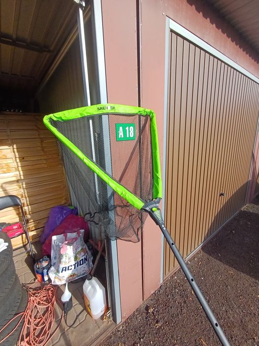 Duży podbierak na ryby