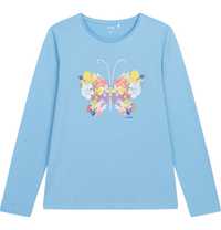 Bluzka dla dziewczynki z Długim Rękawem 134 Motylem kwiaty  Endo