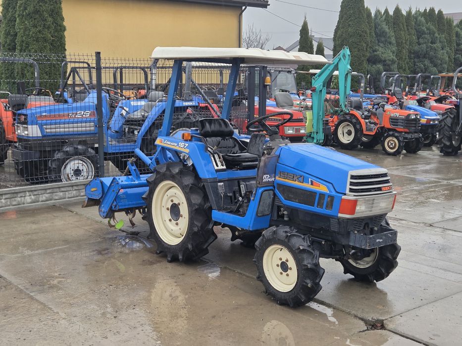 Traktorek japoński Iseki TU167 z glebogryzarką, wspomaganie napęd 4x4