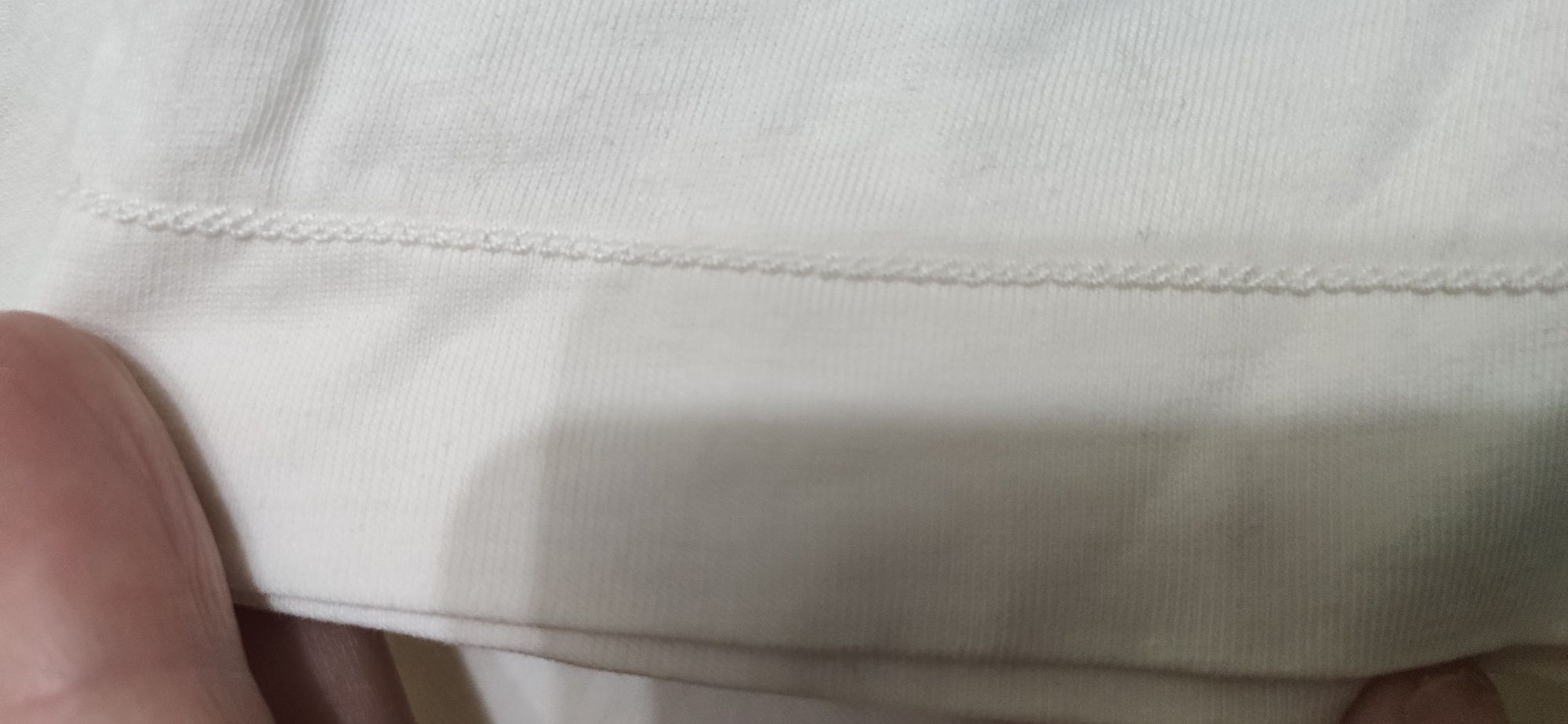 Koszulka t-shirt  Stone Island biała z czarnym logo z bawełny Jersey