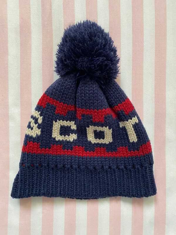 Granatowa czapka z pomponem Scotfree unisex