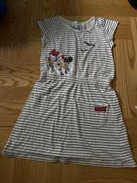 Dziewczeca sukienka z myszka miki r. 128 cm