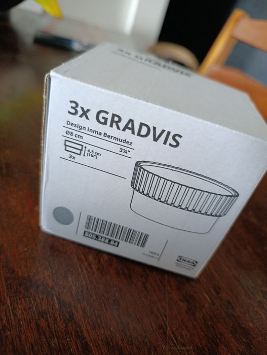 Nowe swieczniki IKEA gradvis 3 szt szary