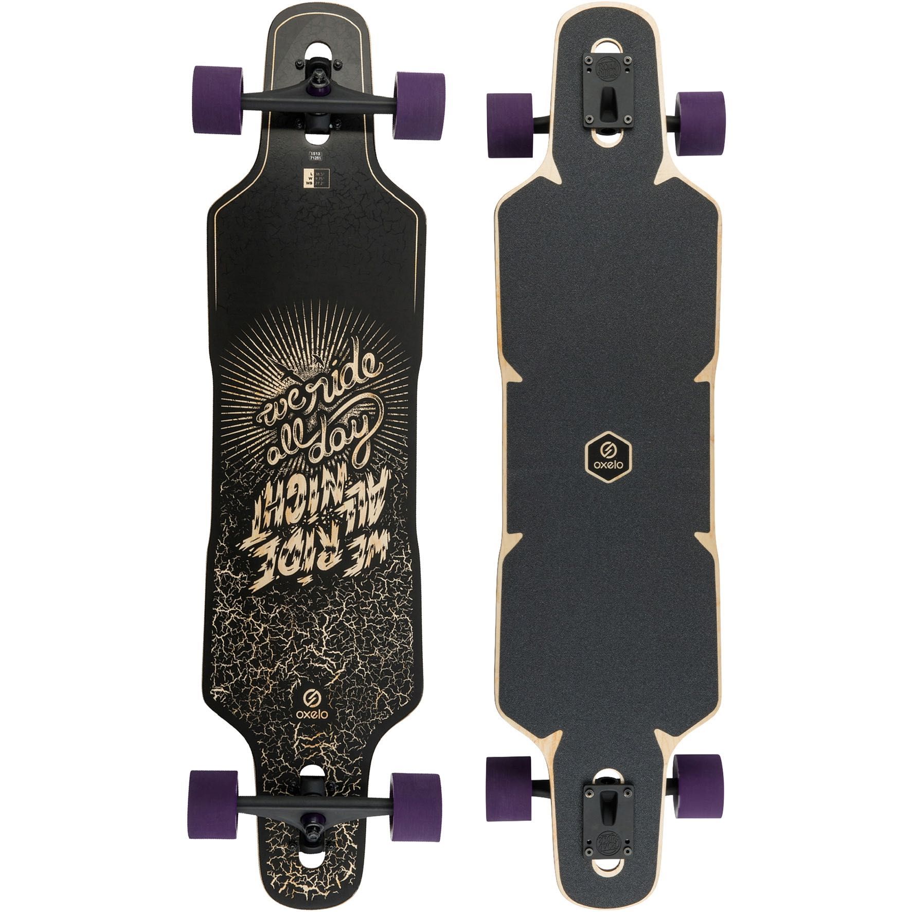 Oxelo Longboard Drop Race Czarny