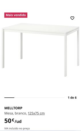 MELLTORP mesa branca  IKEA