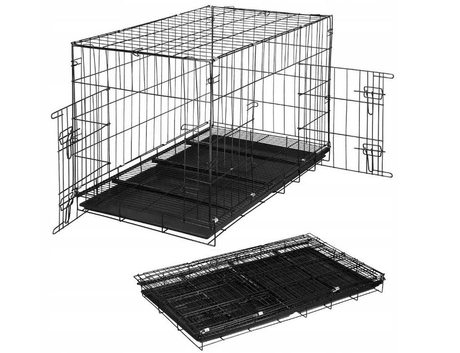 DUŻA klatka metalowa kojec dla psa / psów zwierząt 100x70x60 !!!