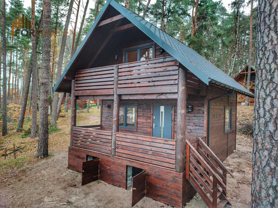 domek drewniany całoroczny, letniskowy