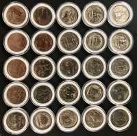 Zbiór monet 25 centów - "Quarter Dollar" różne serie 25 sztuk.