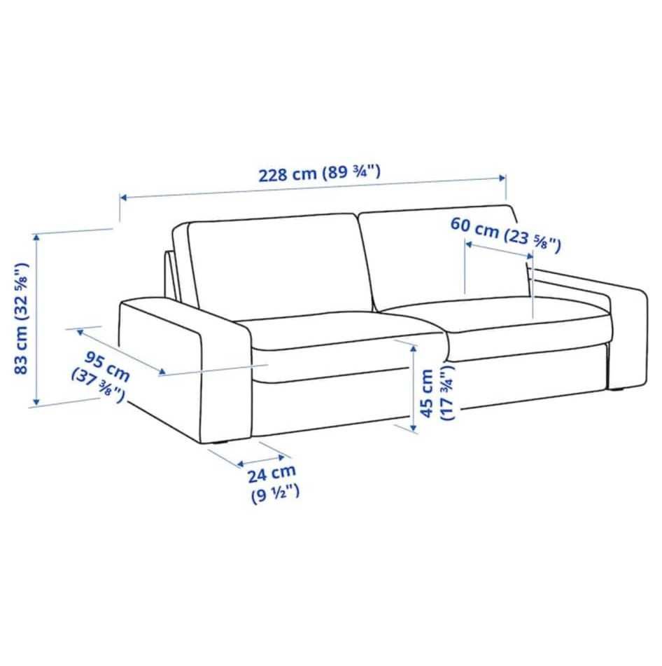 Ikea  - KIVIK Sofá 3 lugares, Tresund bege claro